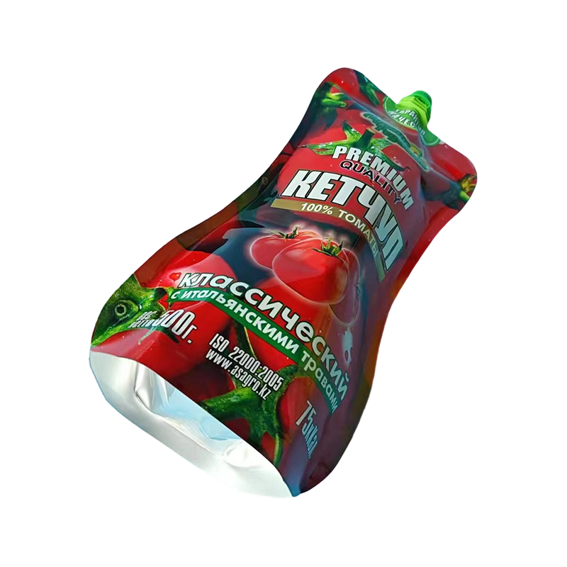 Пакет с носиком для соуса с высокой герметичностью Пакет с носиком для соуса с высокой герметичностью