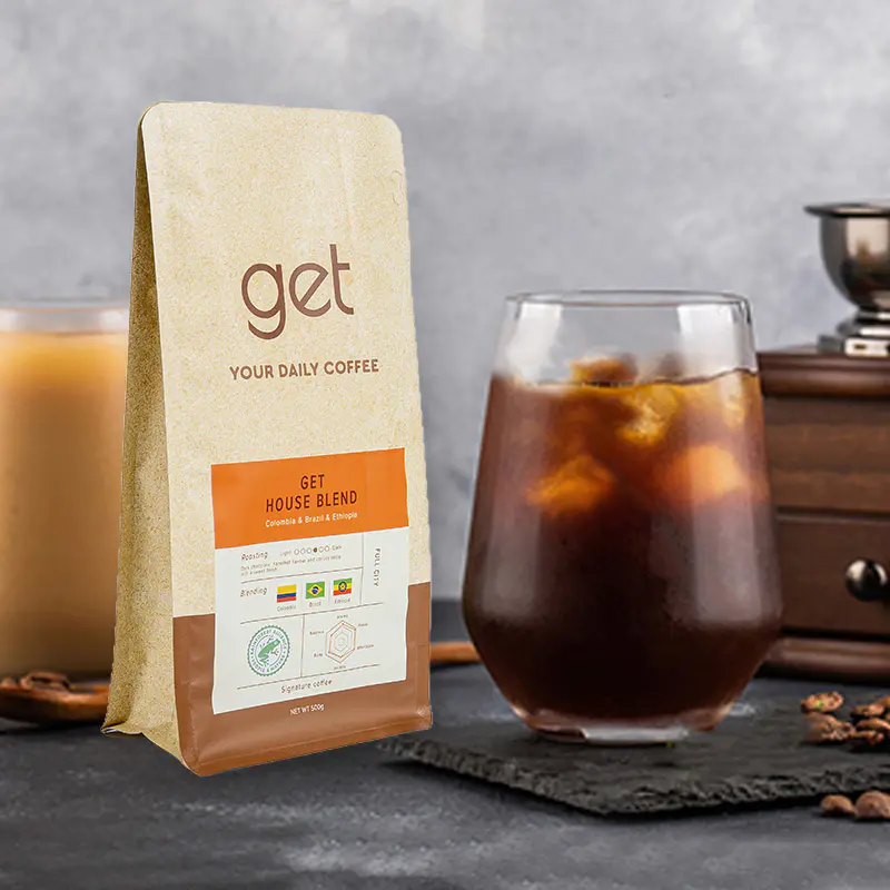 250 г-1 кг кофейный пакет с восьмисторонним уплотнением